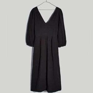 Madewell Lightspun V-Neck Midi Dress Size Medium